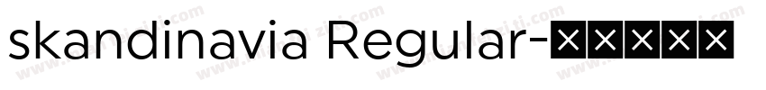 skandinavia Regular字体转换